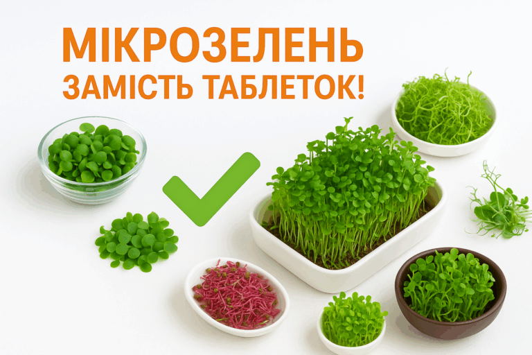 Мікрозелень замість таблеток!