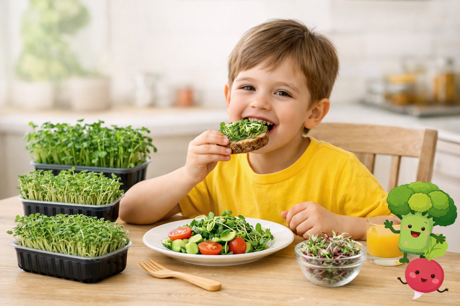 Microgreens for Children: Which Varieties Are Safe and How to Get Kids to Eat Them