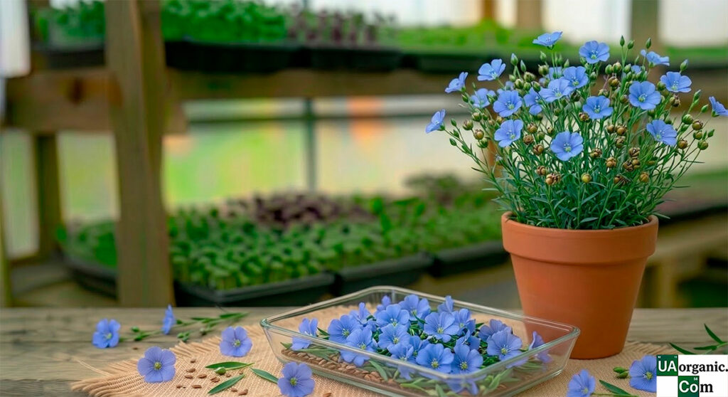 Льон — їстівна квітка — їстівна квітка