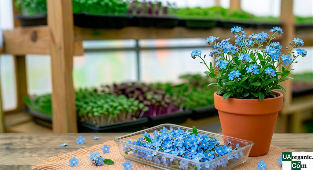 Незабудка — їстівна квітка — їстівна квітка