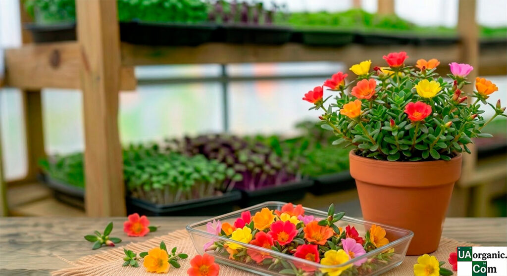 Портулак — їстівна квітка — їстівна квітка