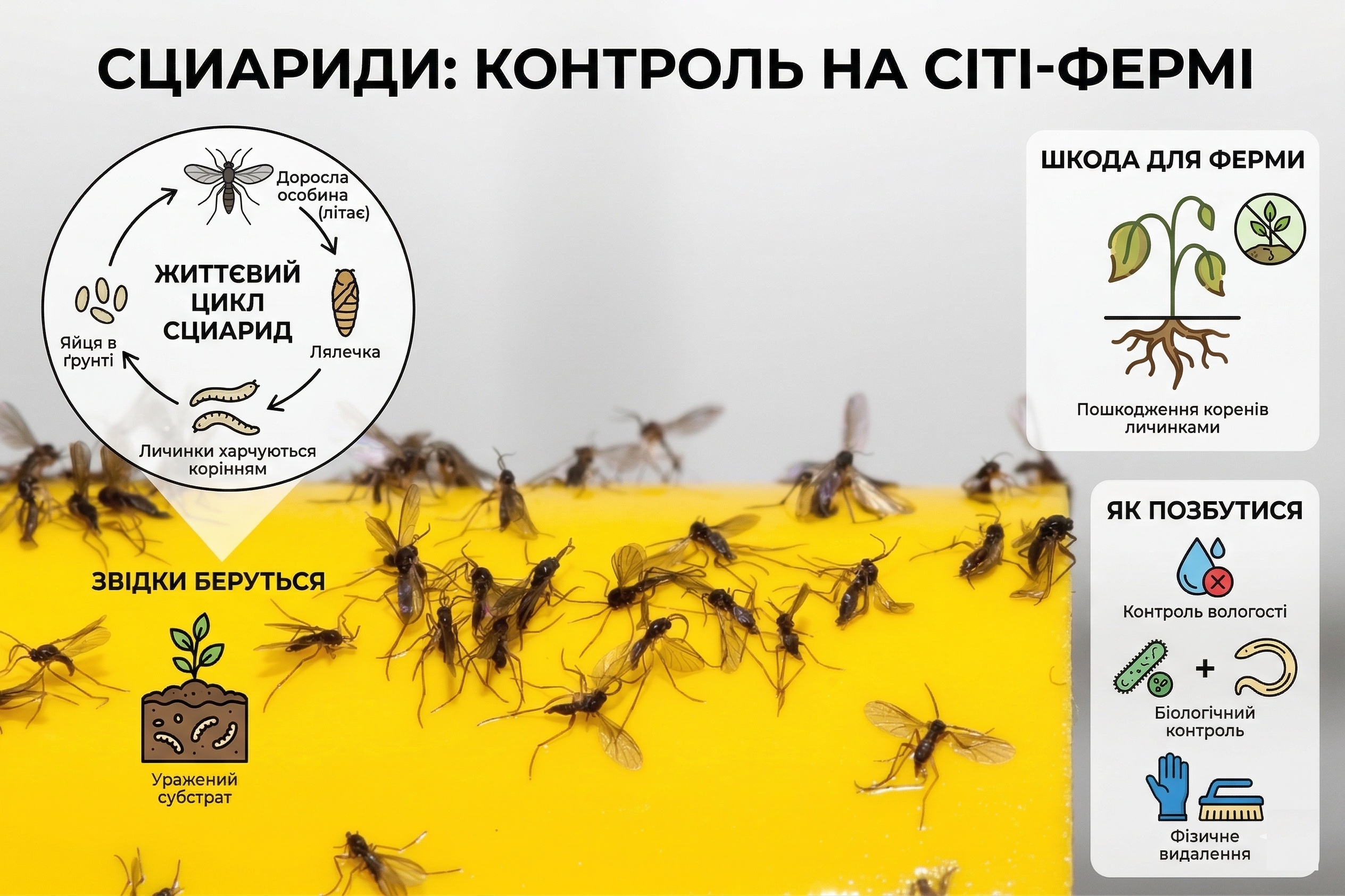 Fungus Gnats on a City Farm: Where They Come From and How to Get Rid of Them